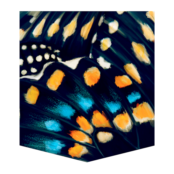 Blue Swallowtail Butterfly Women's Pocket Tee